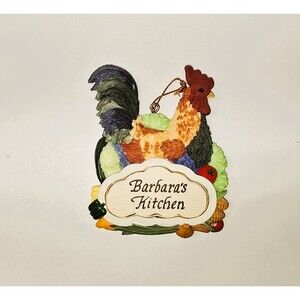 VTG Rooster Barbaras Kitchen Magnet Ornament Rustic Country Farmcore Cornucopia
